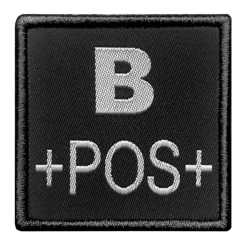 01.2027 - A10 EQUIPEMENT Sélection Patch Groupe Sanguin Brodé NOIR