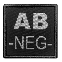 01.2027 - A10 EQUIPEMENT Sélection Patch Groupe Sanguin Brodé NOIR
