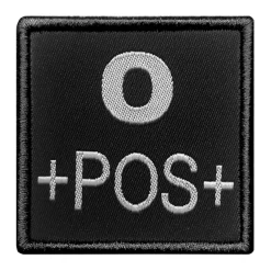 01.2027 - A10 EQUIPEMENT Sélection Patch Groupe Sanguin Brodé NOIR