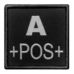 01.2027 - A10 EQUIPEMENT Sélection Patch Groupe Sanguin Brodé NOIR