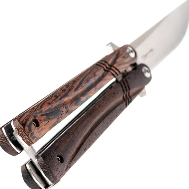 02254 - Albainox Couteau papillon manche bois