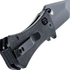 AUX005BLK - Auxiliary Manufacturing Coffin Tanto Crossbar Black Micarta