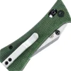AUX005GRN - Auxiliary Manufacturing Coffin Tanto Crossbar Green Micarta