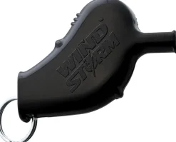 AW6BK - WIND STORM Sifflet de Survie avec Dragonne NOIR