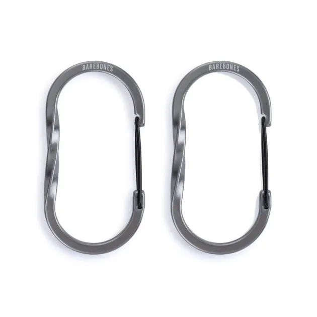 BARESTR-625 - Barebones Living Mousquetons Argenté Medium lot de 2 pièces