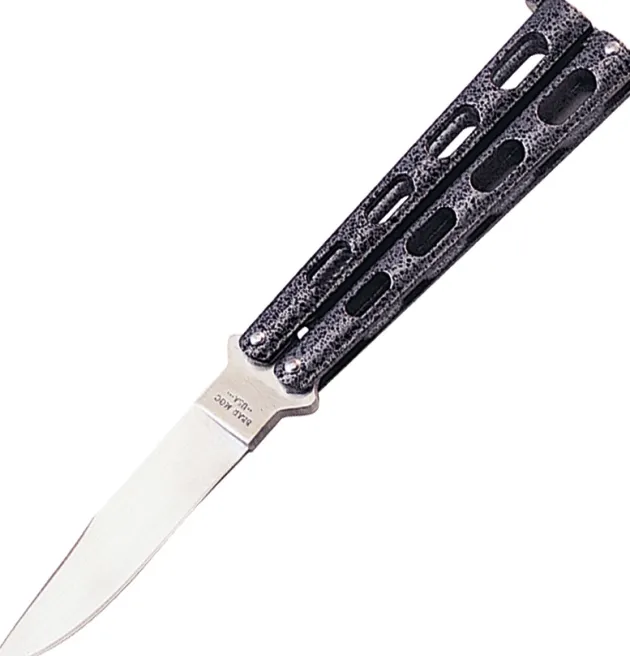 BC113 - BEAR & SON BUTTERFLY SILVER STARDUST HANDLES
