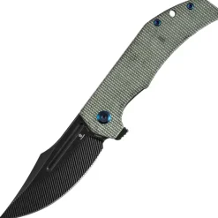 B1089C4 - Tenable Orion Blackwash Nitro-V Green Micarta