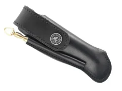BEL 67312 ETUI MAX CAPDEBARTHES CUIR NOIR LAGUIOLE 12CM + FUSIL