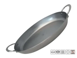 BEL5651.36 PLAT A ROTIR OVALE DE BUYER MINERAL 26X36CM