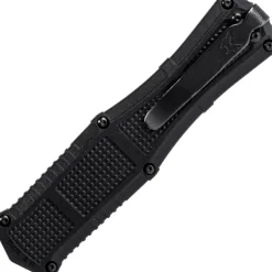 BE3370SGY - Benchmade Claymore Serrated OTF Black Grivory
