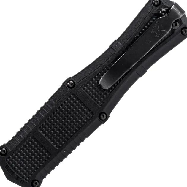 BE3370SGY - Benchmade Claymore Serrated OTF Black Grivory