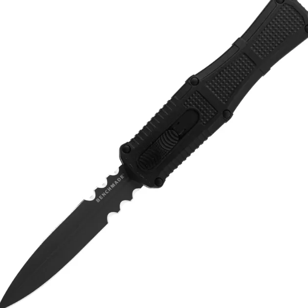 BE3370SGY - Benchmade Claymore Serrated OTF Black Grivory