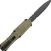 BE3370SGY-1 - Benchmade Claymore Serrated OTF Green Grivory