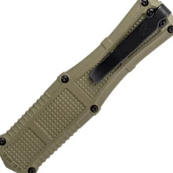 BE3370SGY-1 - Benchmade Claymore Serrated OTF Green Grivory