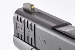 902BGB - SIGHT SET, GLOCK 42/43/43X/48, VICKERS ELITE, BLACK SERRATED REAR, GOLD BEAD FRONT
