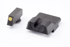 902BGB - SIGHT SET, GLOCK 42/43/43X/48, VICKERS ELITE, BLACK SERRATED REAR, GOLD BEAD FRONT