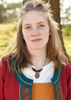 BM-JW-004 - LARP Collier de perles de verre avec pendentif Vegvisir