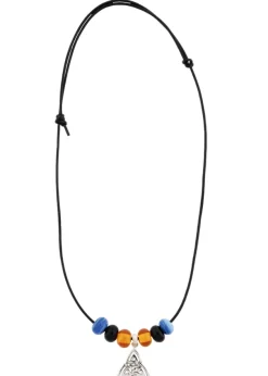 BM-JW-001 - LARP Collier de perles de verre avec pendentif Trinity