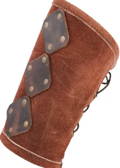 BM-LP-72-BR - LARP Paire de Protège-bras en daim 