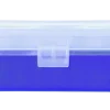 800430 - BOITE DE RANGEMENT BLEU COUVERCLE TRANSPARENT 100 MUNITIONS CAL 9MM