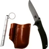 BRBK15 - Bison Ridge Built étui cuir EDC kit lampe Kubotan et couteau