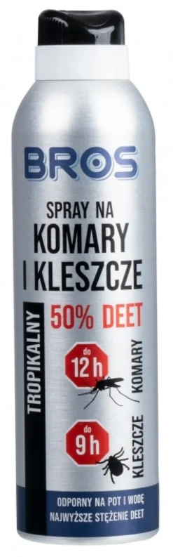 595-034 - BROS DEET 50% 180mL Aérosol Pressurisé Répulsif Moustiques et Tiques LIRE LA DESCRIPTION