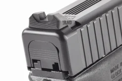 933BSQ - Wilson Combat Battlesight for Glock, Square Notch, Black Serrated Blade, .180" Wide