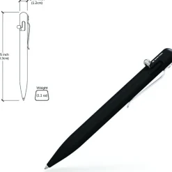 BSTN249B - BASTION Bolt Action Tactical Pen Aluminium Black