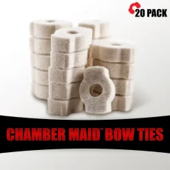 BTCMS-20 - PROSHOT Chamber Maid Bow Tie (Bolt Action Rifle) Cleaning Swabs 20 Pack