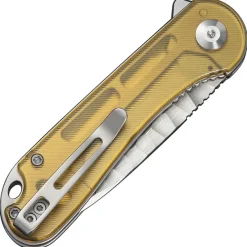 C18062AM-2 - Civivi Elementum Polished Yellow Ultem Satin Nitro-V