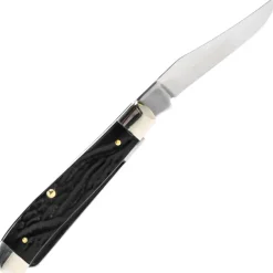 18237 - Case SS Jigged Rough Black Synthetic Mini Trapper