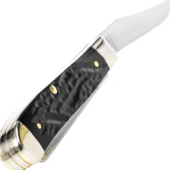 18237 - Case SS Jigged Rough Black Synthetic Mini Trapper