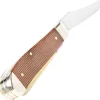 23695 - Case SS Natural Canvas Micarta Mini Trapper