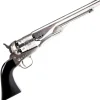 CAS44ST - REPLIQUE 1860 ARMY ACIER GRAVE CAL 44 PN POIGNEE EN BOIS VERNI NOIR