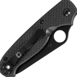 C275CFPBK - Spyderco ButtonUp Carbon Fiber Black Blade