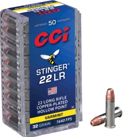 CCI5050 - CCI C/22LR Stinger Hyper Velocity 32 Grains - Boite de 50