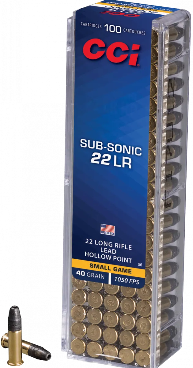 CCI56 - CCI C/22LR Subsonic HP 40 Grains - Boite de 100
