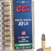 62100158 - CCI 22LR 40GR PISTOL MATCH PLOMB