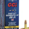 62100184 - CCI 22LR 40GR SEGMENTED HP "QUIET 22"