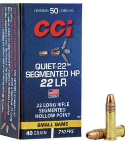 62100184 - CCI 22LR 40GR SEGMENTED HP "QUIET 22"