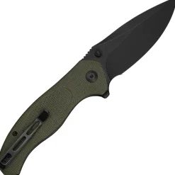 C25037-2 - Civivi Vyrent Black Olive canvas micarta black Stonewahed Nitro X-7