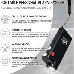 CEPSWKNTL - STREETWISE PRODUCTS Knight Light Combo Alarme 130dB + Torche 350lm