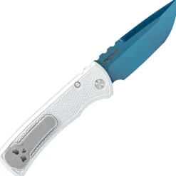 Chaves Knives Redencion Auto Grey “Spiral Stipple” Sapphire