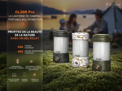 CL26RPROG - Fenix Lanterne de camping portable multifonctions 650 lumens Verte
