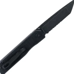 Cobratec Knives - Prowler Button Lock Tanto black/serration