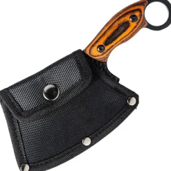 Couteau fixe mini cleaver ElitEdge lame noire manche bois