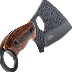 Couteau fixe mini cleaver ElitEdge lame noire manche bois