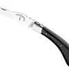39712 COUTEAU GILLES LE CAPUCHADOU CORNE DE BUFFLE 12CM GUILLOCHE INOX