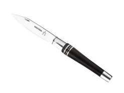 87409 - COUTEAU NONTRON 25 DOUBLE VIROLE 11,5CM EBENE/ ALU