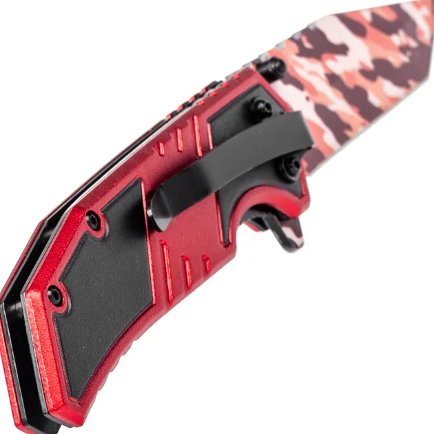 Couteau pliant pompier Rite Edge Fire Fighter rouge camo